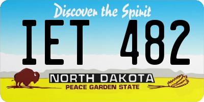 ND license plate IET482