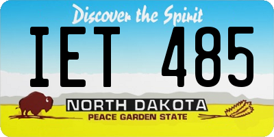 ND license plate IET485