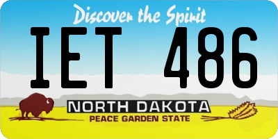 ND license plate IET486