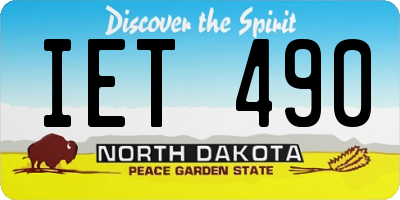 ND license plate IET490