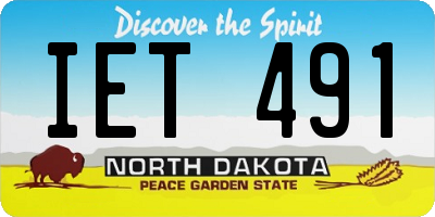 ND license plate IET491