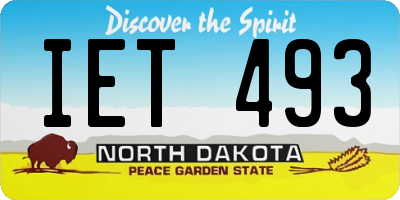 ND license plate IET493
