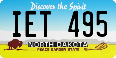 ND license plate IET495