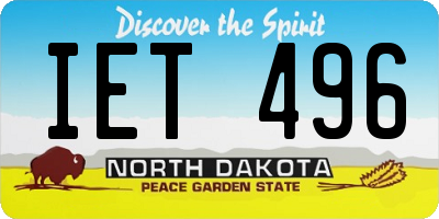 ND license plate IET496