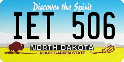 ND license plate IET506