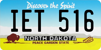 ND license plate IET516