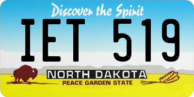 ND license plate IET519