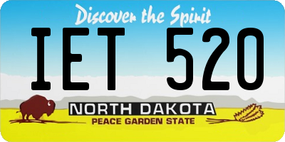 ND license plate IET520