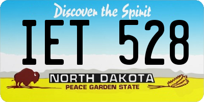 ND license plate IET528