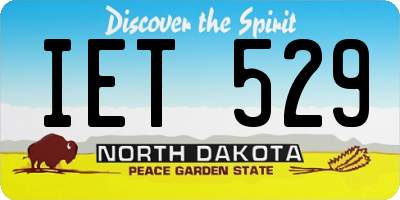 ND license plate IET529