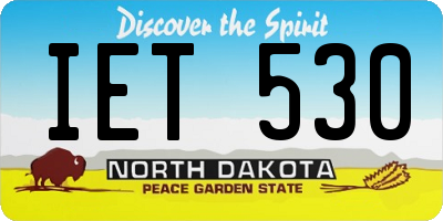ND license plate IET530