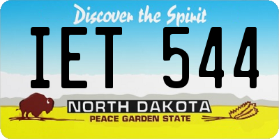 ND license plate IET544