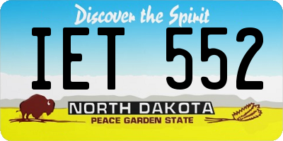 ND license plate IET552