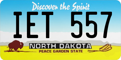 ND license plate IET557