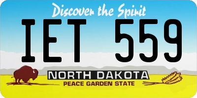 ND license plate IET559