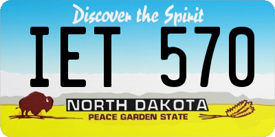ND license plate IET570