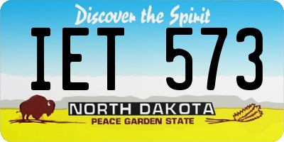 ND license plate IET573