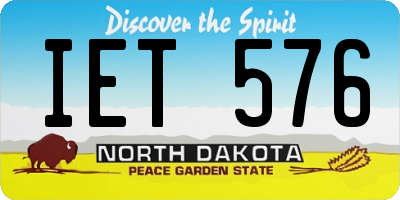 ND license plate IET576