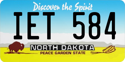 ND license plate IET584