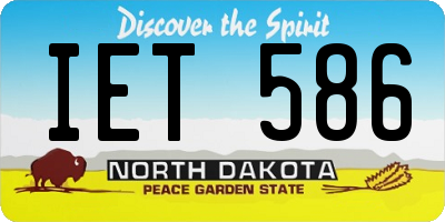 ND license plate IET586