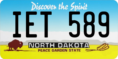ND license plate IET589