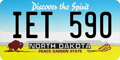 ND license plate IET590