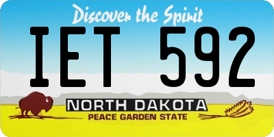 ND license plate IET592