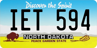 ND license plate IET594