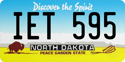 ND license plate IET595
