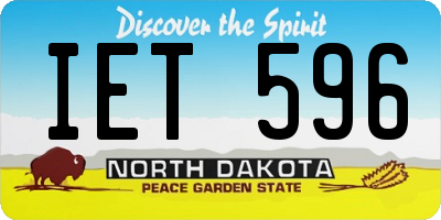 ND license plate IET596