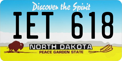 ND license plate IET618