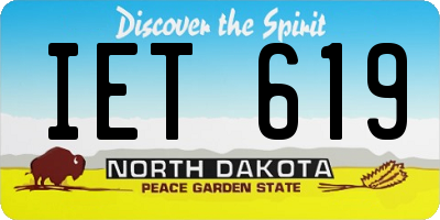 ND license plate IET619