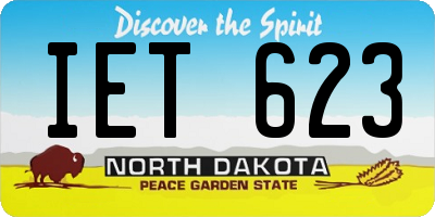 ND license plate IET623
