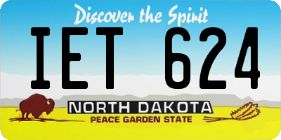 ND license plate IET624