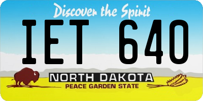ND license plate IET640