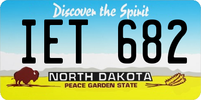 ND license plate IET682