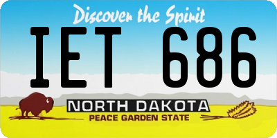 ND license plate IET686