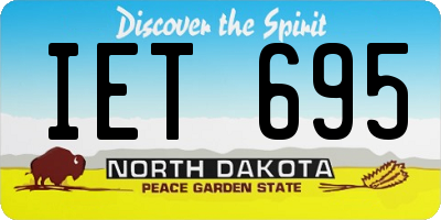 ND license plate IET695