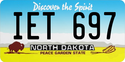 ND license plate IET697