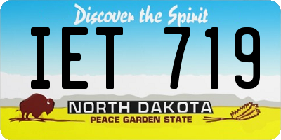 ND license plate IET719