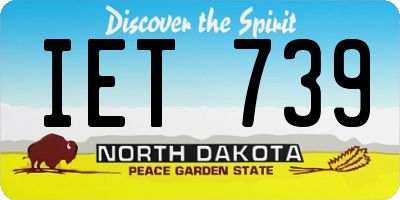 ND license plate IET739