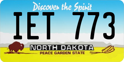 ND license plate IET773