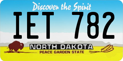 ND license plate IET782