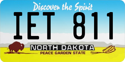 ND license plate IET811