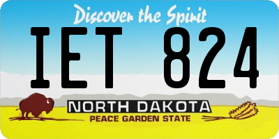 ND license plate IET824