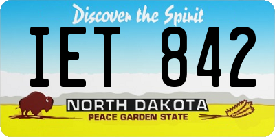 ND license plate IET842