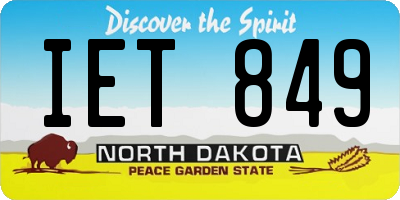 ND license plate IET849