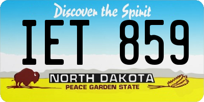 ND license plate IET859
