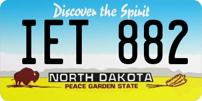 ND license plate IET882