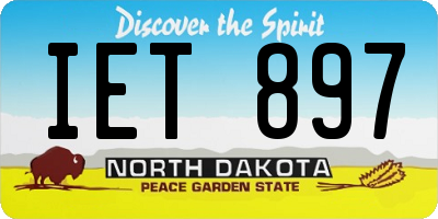 ND license plate IET897